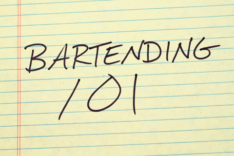 Bartending 101 notebook page Bartending 101 college ruled paper