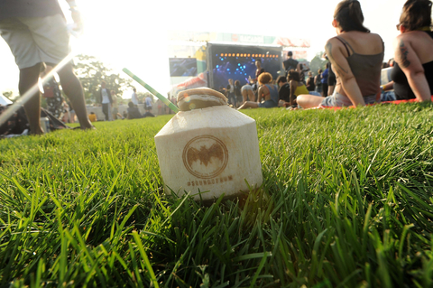 Governors Ball Punch at BACARDÍ Stage in branded coconut BACARDÍ Stage Governors Ball Punch in branded coconut