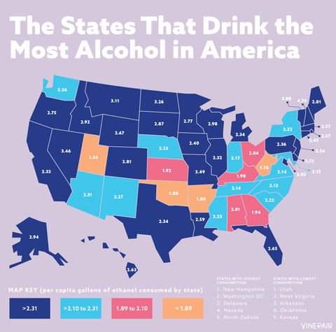 VinePair United States alcohol consumption infographic