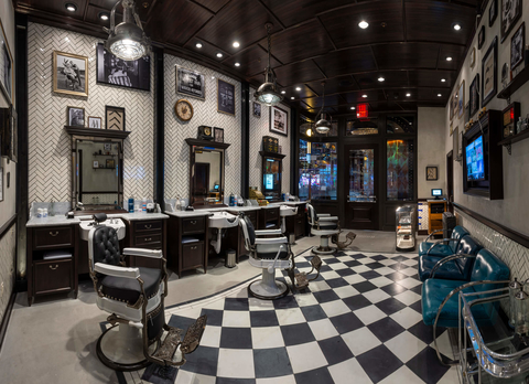 The Barbershop store front inside The Cosmopolitan in Las Vegas