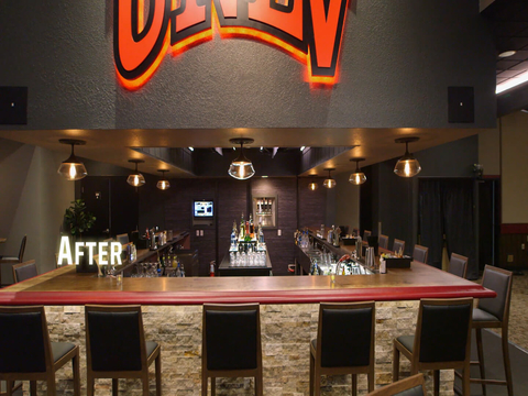 UNLV College of Hospitality Boyd Dining Hall bar after remodel on Bar Rescue with Jon Taffer