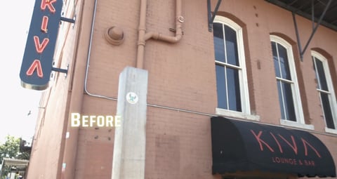 Exterior signage of Kiva Lounge & Bar before remodel by Jon Taffer on Bar Rescue