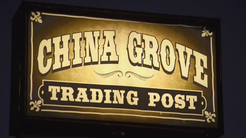 China Grove Trading Post sign before rename by Jon Taffer on Bar Rescue