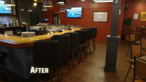 Sauced in Largo, Florida, interior and bar after remodel by Jon Taffer on Bar Rescue