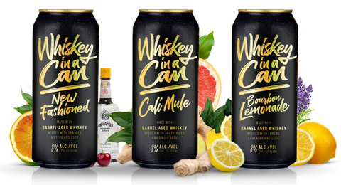 Whiskey In A Can's new flavors: New Fashioned, Cali Mule and Bourbon Lemonade