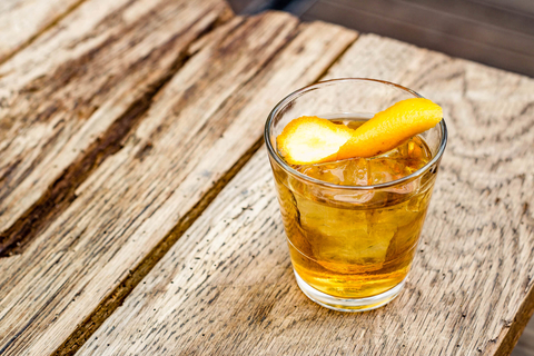 Summer Old Fashioned cocktail at Refinery Rooftop Summer Old Fashioned cocktail