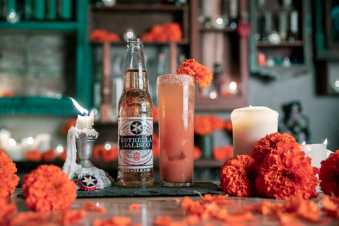 Pumpkin Spice Michelada cocktail by Estrella Jalisco