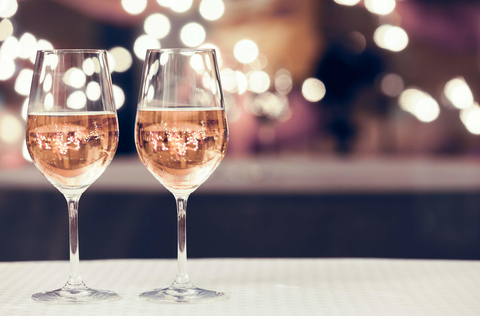 Rose wine glasses Rose wine goblets