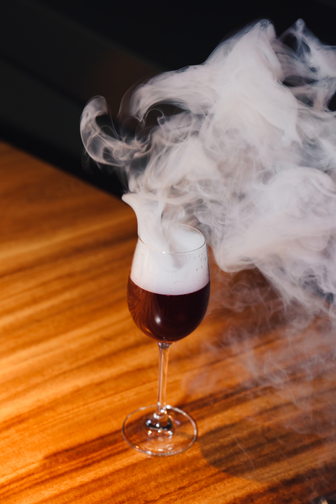 Zuma Hokkaido Smoke Show cocktail's bubble bursting