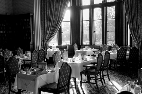 Fine dining black and white restaurant Fine dining black and white restaurant