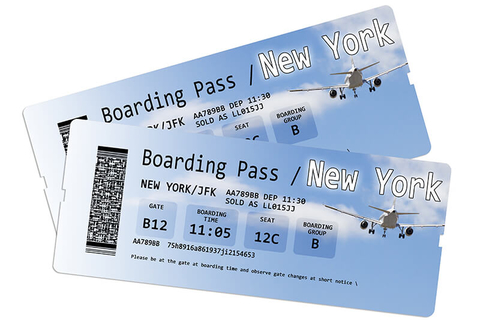 NYC airline ticket- France68/iStock/Getty Images Plus/Getty Images NYC airline ticket- France68/iStock/Getty Images Plus/Getty Images