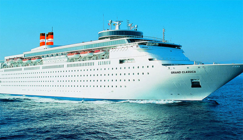 Bahamas Paradise Cruise Line Grand Classica Editorial Exterior view of the Grand Classica from Bahamas Paradise Cruise Line