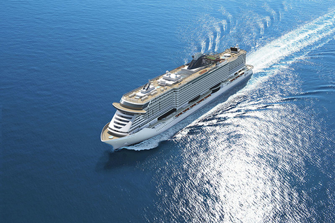 MSC Seaside Editorial Aerial view of MSC Seaside