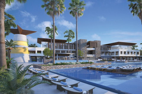 Haven Riviera Cancun Resort & Spa Building and Pool A view of the resort's pool with one of its buildings in the background