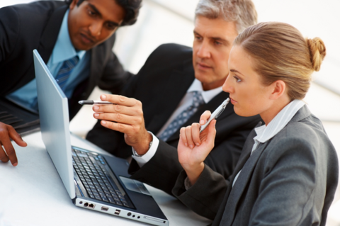 Group viewing computer laptop meeting quality control 800px (iStockPhoto) Image: iStockPhoto