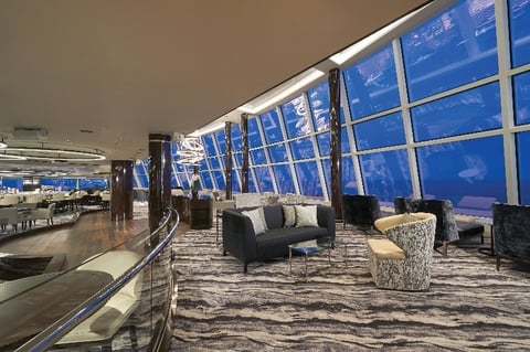 Observation Lounge Norwegian Bliss Photo courtesy of Norwegian Cruise Line Observation Lounge Norwegian Bliss Photo courtesy of Norwegian Cruise Line