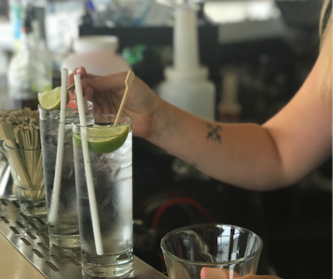 Straws Through a new sustainability plan, Marriott properties worldwide will no longer offer plastic straws and stirrers in one year's time.