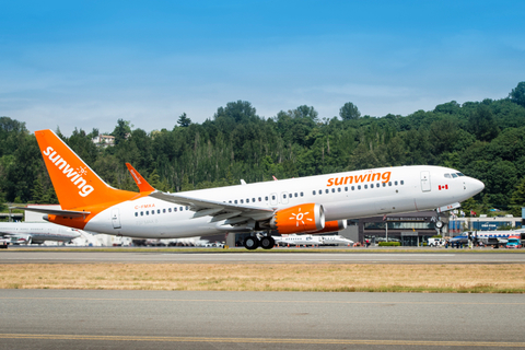 Sunwing Plane A Sunwing plane