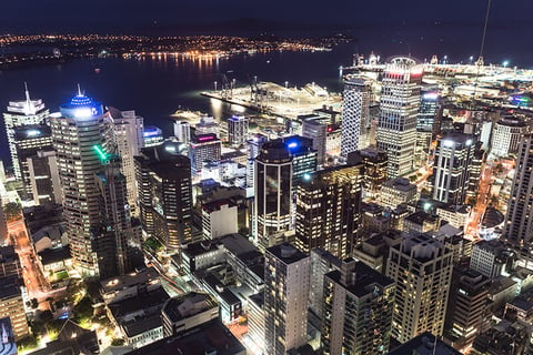 view from Sky Tower, Auckland New Zealand