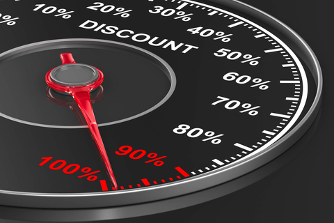 Gauge reading Discounts Dial reading Discounts