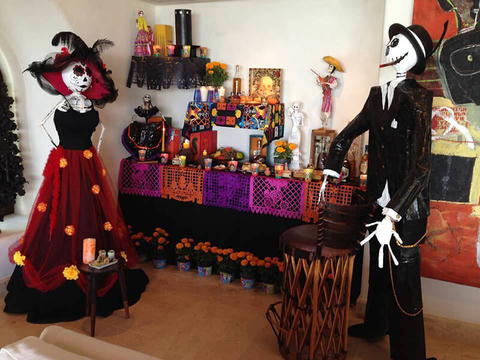 Las Rosadas Day of the Dead - editorial only Las Rosadas Day of the Dead altar