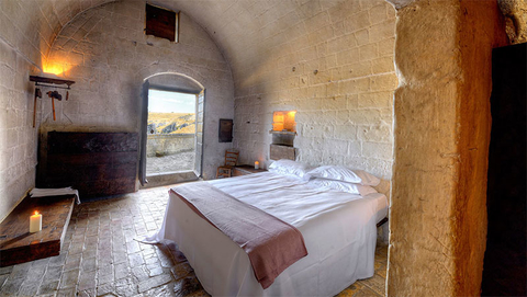 Sextantio Le Grotte della Civita in Matera Italy Editorial A Superior Room in Sextantio Le Grotte della Civita in Matera