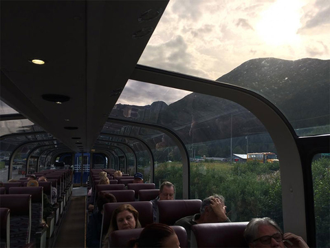 Alaska Railroad GoldStar Service The new dome cars in Alaska Railroad’s GoldStar service offer panoramic views