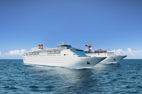 Bahamas Paradise Cruise Line's Grand Classica and Grand Celebration The cruise line's Grand Classica and Grand Celebration at sea