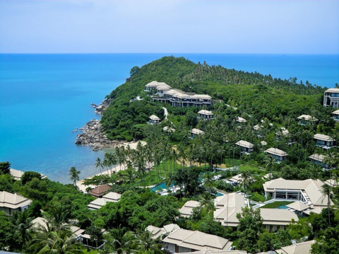 Aerial shot of Banyan Tree Samui Aerial shot of Banyan Tree Samui
