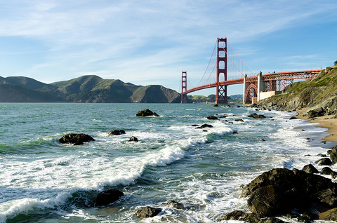 Golden Gate Bridge San Francisco Credit SpVVK iStock Getty Images Plus Getty Images The Golden Gate in Bridge San Francisco