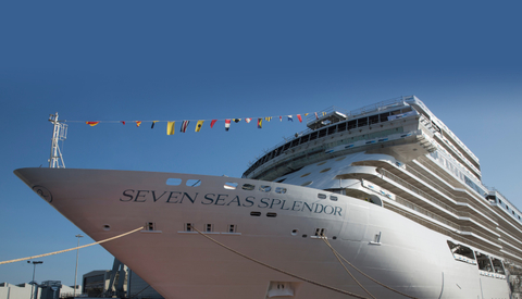 Seven Seas Splendor Image of the bow of the Seven Seas Splendor