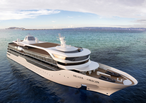 Silver Origin Rendering of the exterior of the ship.