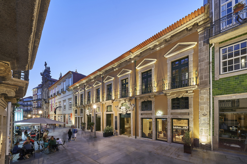 PortoBay Flores Exterior view of hotel situated on car-less street