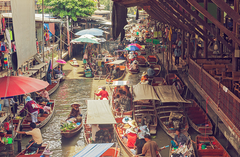 Floating market in Thailand, Bangkok Floating market in Thailand, Bangkok