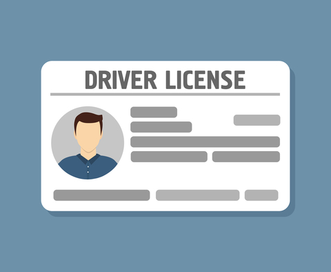 Driver's license computer drawing Driver's license graphic