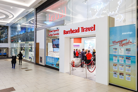 Barrhead Travel Storefront Editorial A Barrhead Travel location in Newcastle