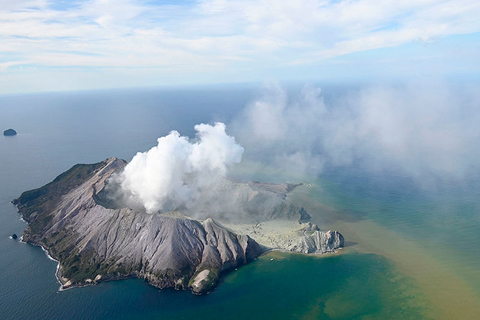 New Zealand Volcano Newscred Editorial Travel Group Only This aerial photo shows White Island after its volcanic eruption in New Zealand.
