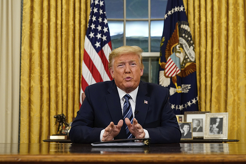 Donald Trump Coronavirus Address President Donald Trump makes an address from the Oval Office in the White House