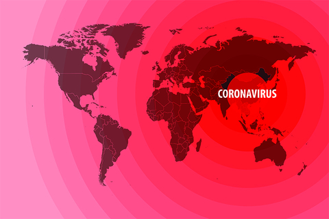 Coronavirus map graphic Coronavirus map graphic