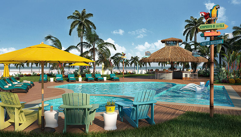 Margaritaville Island Reserve Riviera Cancun by Karisma Five O'Clock Somewhere Bar Editorial Five O'Clock Somewhere Bar