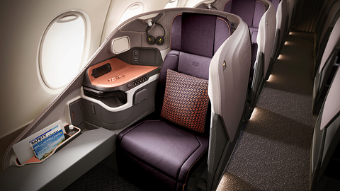 Singapore Airlines Business Class - editorial only Singapore Airlines Business Class