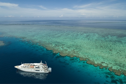 Coral Expeditions' Coral Discoverer Restarts Cruising in the Great Barrier Reef. Editorial Use Only. Coral Expeditions' Coral Discoverer Restarts Cruising in the Great Barrier Reef.