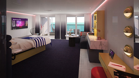 Virgin Voyages Scarlet Lady Gorgeous Suite Editorial Scarlet Lady Gorgeous Suite