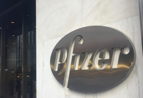 Pfizer building logo Pfizer