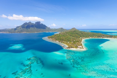 Tahiti French Polynesia Credit noblige iStock Getty Images Plus Getty Images Aerial view of Tahiti