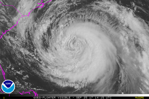 Hurricane Maria Satellite Photo Monday Morning NOAA Satellite photo of Hurricane Maria as of Monday morning