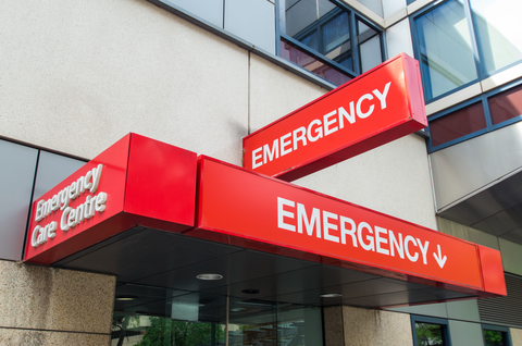 Emergency room sign (Credit: Getty/Nils Versemann) Emergency room sign