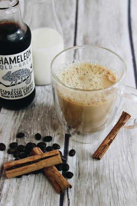Hot Maple Horchata cocktail - Chameleon Cold-Brew drink recipes