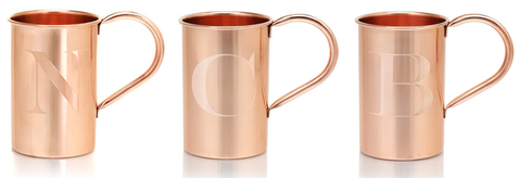 Moscow Copper Co. Monogram Mule Mug - Booze & Baubles Holiday Gift Guide