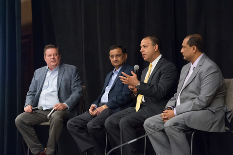 Rising Stars panel four men in a row